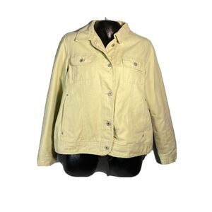 DRI‎ DUCK Briar Canvas Jean Jacket Jean Jacket Tea Green Women's Large 9067